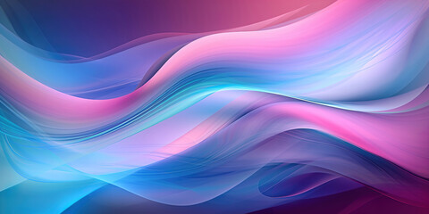 Fototapeta na wymiar abstract background with glowing colorful pink and purple and blue waves shapes, wallpaper concept, generative ai