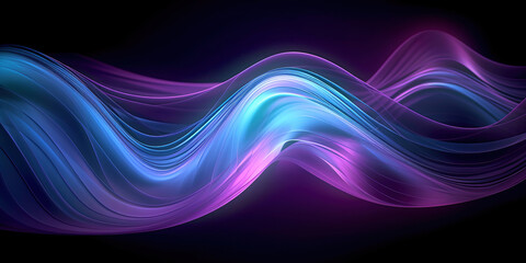 abstract background with glowing colorful pink and purple and blue line waves,  wallpaper concept, generative ai