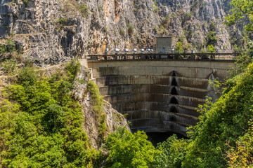 Fototapeta na wymiar View of Matka dam in North Macedonia