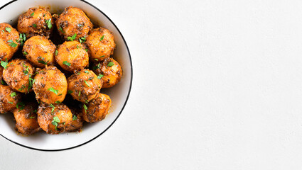 Bombay potatoes in bowl