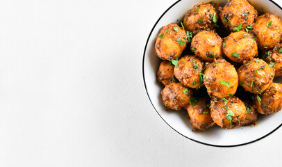Bombay potatoes in bowl