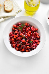 Beet salad in bowl