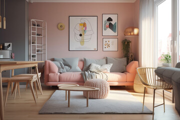 small livingroom pastel