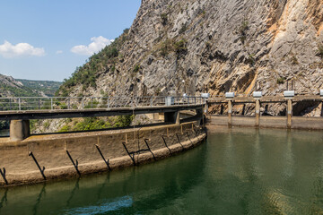 View of Matka dam in North Macedonia