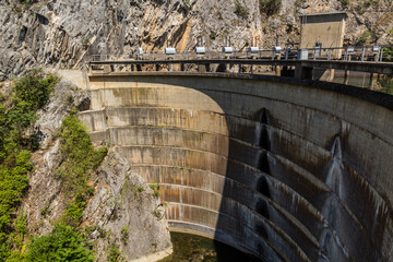 Naklejka premium View of Matka dam in North Macedonia
