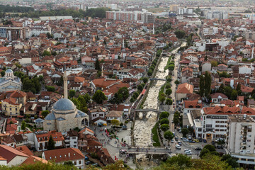 Aerial view of Prizren, Kosovo