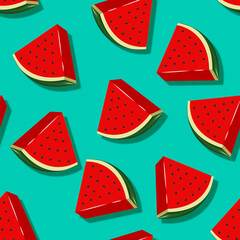 Pattern summer Mixed Fruits background. 3d illustration
