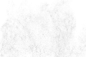 Distressed black texture. Dark grainy texture on white background. Dust overlay textured. Grain noise particles. Rusted white effect. Grunge design elements. Vector illustration, EPS 10.