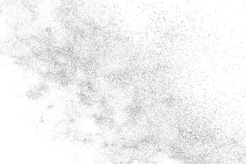 Distressed black texture. Dark grainy texture on white background. Dust overlay textured. Grain noise particles. Rusted white effect. Grunge design elements. Vector illustration, EPS 10.
