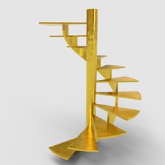 Yellow Circular Stair Revolving Stair