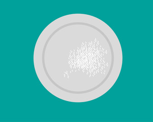 Rice and plate