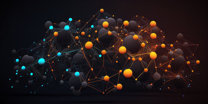 Abstract data flow concept background Generative AI