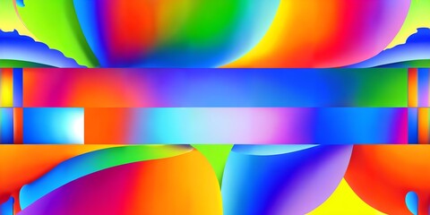 Photo of a vibrant and colorful abstract background with a striking horizontal stripe