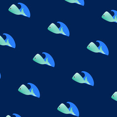 seamless pattern of whale