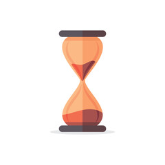 Hourglass icon in flat style, simple design. Vector illustration