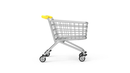 shopping cart isolated on white