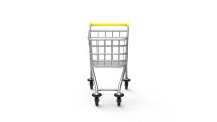 shopping cart isolated on white