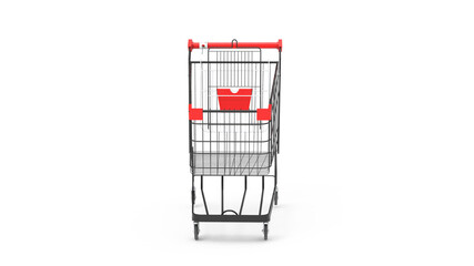 shopping cart isolated on white