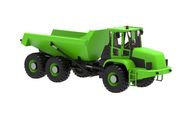 yellow truck isolated on white background