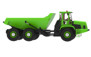 yellow truck isolated on white background