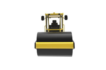 yellow truck isolated on white background