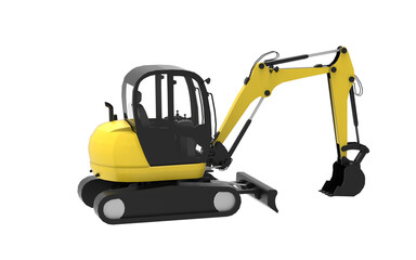 yellow truck isolated on white background