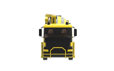 Obraz premium yellow truck isolated on white background