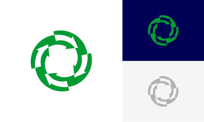 recycle logo design vector