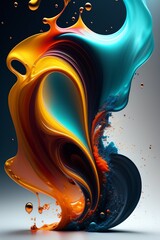 Luxury abstract colourful design background created with Generative AI technology