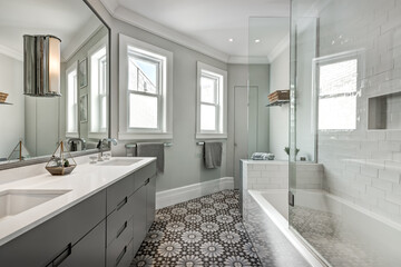 Renovated apartment in old house luxury style furnished and staged