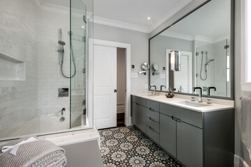 Renovated apartment in old house luxury style furnished and staged