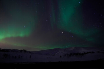 Fototapeta na wymiar northern lights, aurora borealis