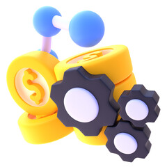 Portfolio management in 3D Rendered Graphic