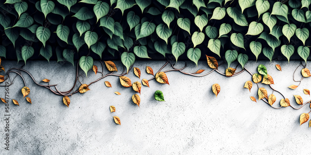 Aufkleber vibrant wall of nature bursting with color and texture - generative ai.