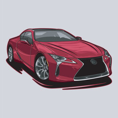Obraz na płótnie Canvas Perspective view car vector illustration for conceptual design