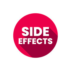 Side effects product information icon label design vector