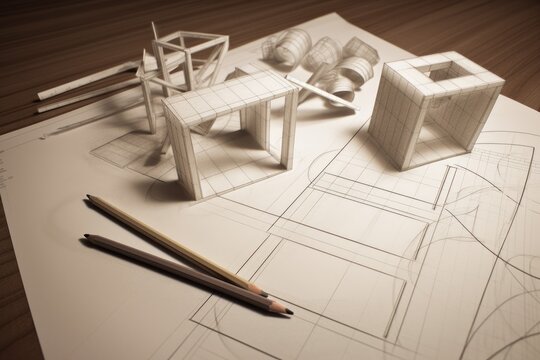 3D Drawing Conceptual Image