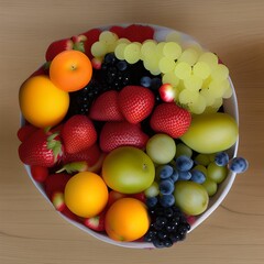 Fruit basket, generative ai
