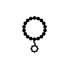 vector illustration of tasbih icon with glyph style. suitable for any purpose.