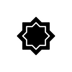 vector illustration of arabic shape icon with glyph style. suitable for any purpose.