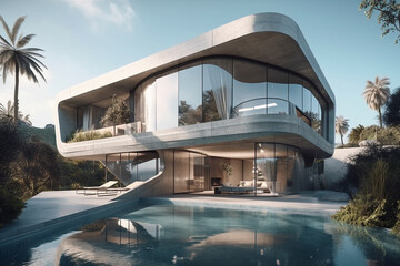 Fototapeta premium Surreal impossible architecture building