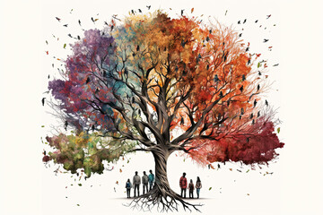 Obraz na płótnie Canvas Family tree. Ai generated. 