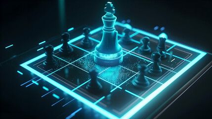cyber chess success with technology Generative Art