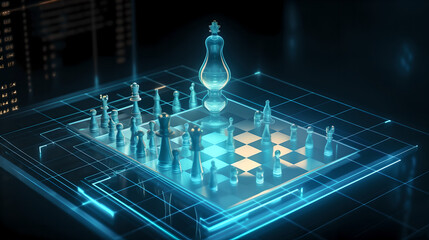 cyber chess success with technology Generative Art
