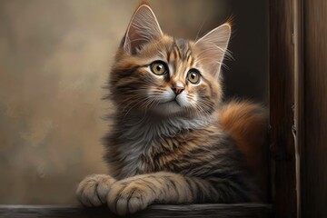 Cute domestic cat