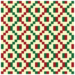 Geometric seamless pattern vector illustration. Traditional colored folk ornament. Repeating design