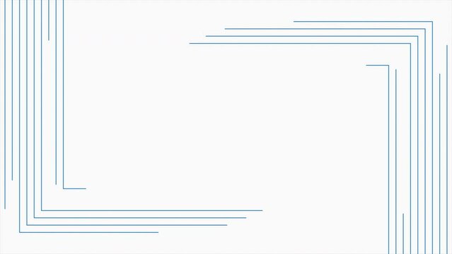 Blue white minimal linear frame abstract futuristic tech background. Seamless looping motion design. Video animation Ultra HD 4K 3840x2160