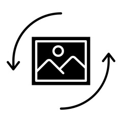 Rotate Image Glyph Icon