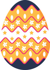 a symbol of a yellow Easter egg to celebrate Easter for people of various Christians
