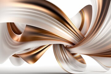 Abstract Silk Background Gold and White